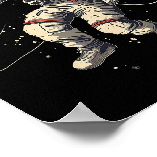 Sketch Artwork Astronaut Lay Up Sketch Player Poster (Ecke)