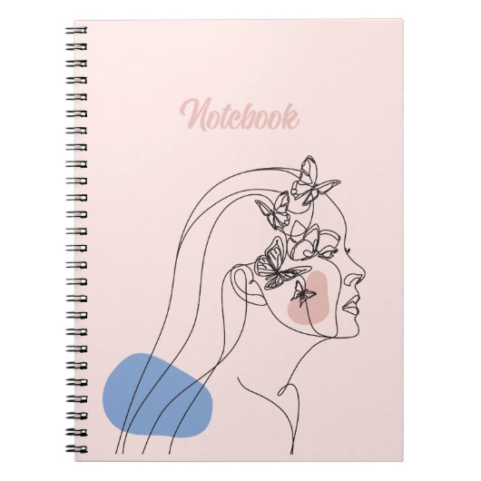 Sketch Beautiful Poster Spiral Foto Notebook Notizblock (Vorderseite)