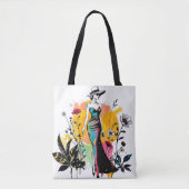 Sketch & Bloom Reversible Doppelgesicht ✏️🌸 Tasche (Vorderseite)