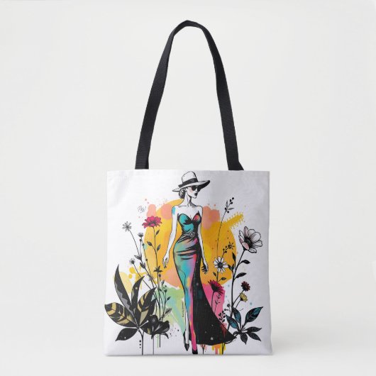 Sketch & Bloom Reversible Double faced ✏️🌸 Tasche (Vorderseite)