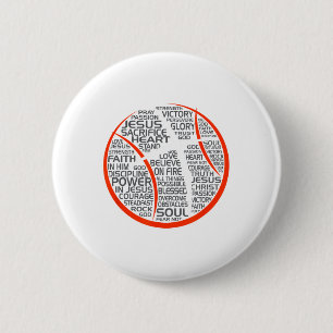 Sketch Christlich Athlete Jesus Button