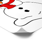 Sketch Dabbing Snowman Frische Pasta machen Poster (Ecke)
