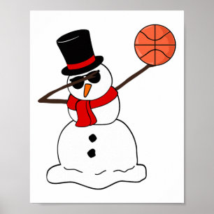 Sketch Dabbing Snowman Frische Pasta machen Poster