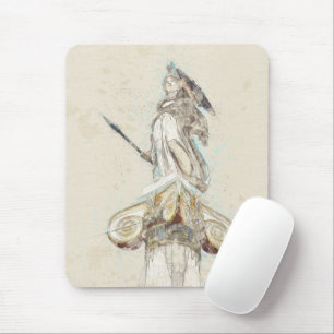 Sketch der Statue von Athena, Griechenland   Reise Mousepad