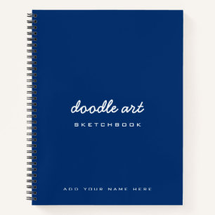 Sketch doodle art name sketchbook indigo notizblock