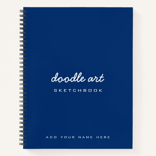 Sketch doodle art name sketchbook indigo notizblock (Vorderseite)