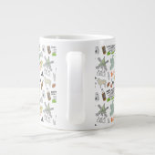 Sketch-Doodle-Muster Jumbo-Tasse (Rückseite)