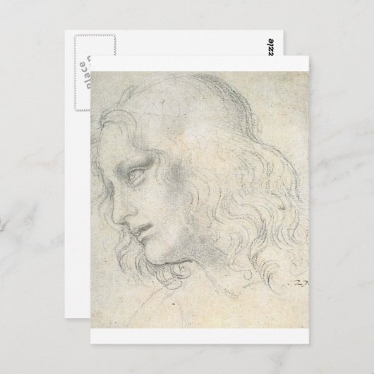 sketch for Leonardo da Vinci's Last Supper. Postkarte (Vorne/Hinten)