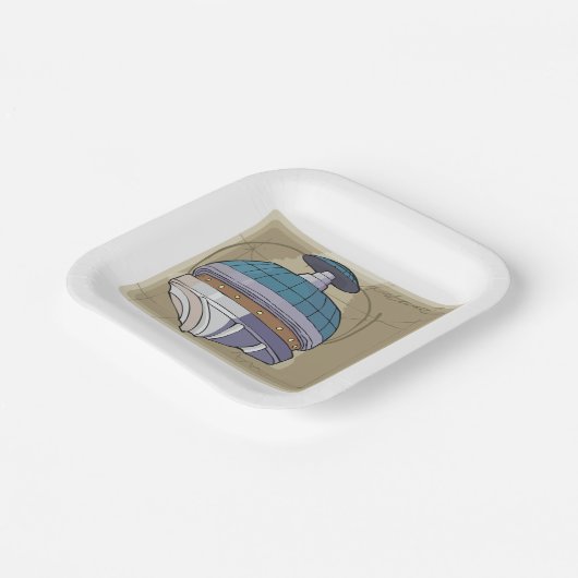 Sketch für die Raumstation Pappteller (Gewinkelt)