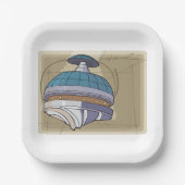 Sketch für die Raumstation Pappteller (Vorderseite)