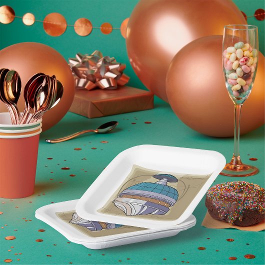 Sketch für die Raumstation Pappteller