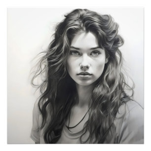 Sketch Girl Fotodruck