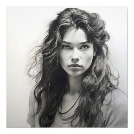 Sketch Girl Fotodruck (Vorne)