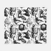 Sketch Halloween-Muster Fleecedecke (Vorderseite (Horizontal))