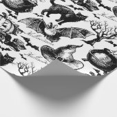 Sketch Halloween-Muster Geschenkpapier (Ecke)