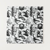 Sketch Halloween-Muster Wandteppich (Vorderseite (Horizontal))