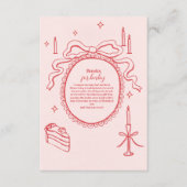 Sketch Hand Drawn Bow Baby Showbücher für Baby Begleitkarte (Vorderseite)