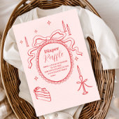 Sketch Hand Drawn Bow Babydusche Diapper Raffle Begleitkarte