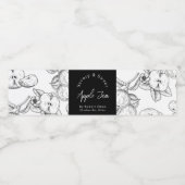 Sketch hausgemachte Apple Jam Wrap-around Label Wasserflaschenetikett (Einzelnes Label)