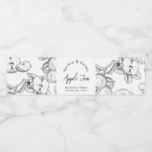 Sketch hausgemachte Apple Jam Wrap-around Label Wasserflaschenetikett (Einzelnes Label)