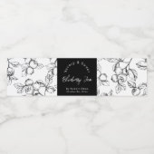 Sketch hausgemachte Blueberry-Jam-Wrap-around-Labe Wasserflaschenetikett (Einzelnes Label)