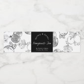 Sketch hausgemachte Granatapfeljam Wrap-around Lab Wasserflaschenetikett (Einzelnes Label)