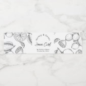 Sketch hausgemachte Lemon Curd Wrap-around Label Wasserflaschenetikett (Einzelnes Label)