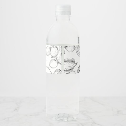 Sketch hausgemachte Lemon Curd Wrap-around Label Wasserflaschenetikett (Rückseite)