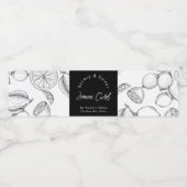 Sketch hausgemachte Lemon Curd Wrap-around Label Wasserflaschenetikett (Einzelnes Label)