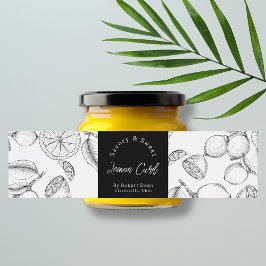 Sketch hausgemachte Lemon Curd Wrap-around Label Wasserflaschenetikett