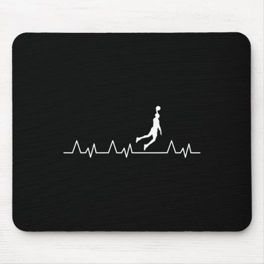 Sketch Heartbeat Bll Sketll Player Dunk Sport Gesc Mousepad (Vorne)