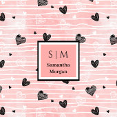 Sketch Hearts Art Best Valentine’s Romantic Love Fleecedecke