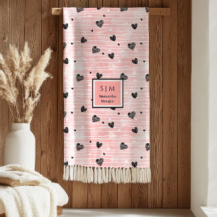 Sketch Hearts Art Bester Valentinstag Romantische  Fleecedecke