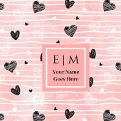 Sketch Hearts Personalized Best Valentine Gift   Badhandtuch Set