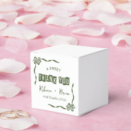 Sketch-Hochzeit von Green & White Hand Geschenkschachtel
