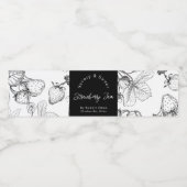 Sketch Homemade Strawberry Jam Wrap-around Label Wasserflaschenetikett (Einzelnes Label)