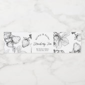 Sketch Homemade Strawberry Jam Wrap-around Label Wasserflaschenetikett (Einzelnes Label)