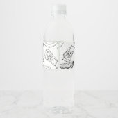 Sketch Homemade Watermelon Jam Wrap-around Label Wasserflaschenetikett (Rückseite)