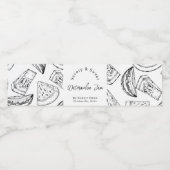 Sketch Homemade Watermelon Jam Wrap-around Label Wasserflaschenetikett (Einzelnes Label)