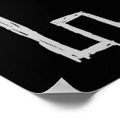 Sketch im Haus. Grau und Schwarz. Poster (Ecke)