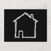 Sketch im Haus. Grau und Schwarz. Postkarte (Vorderseite)