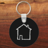 Sketch im Haus. Grau und Schwarz. Schlüsselanhänger (Vorderseite)