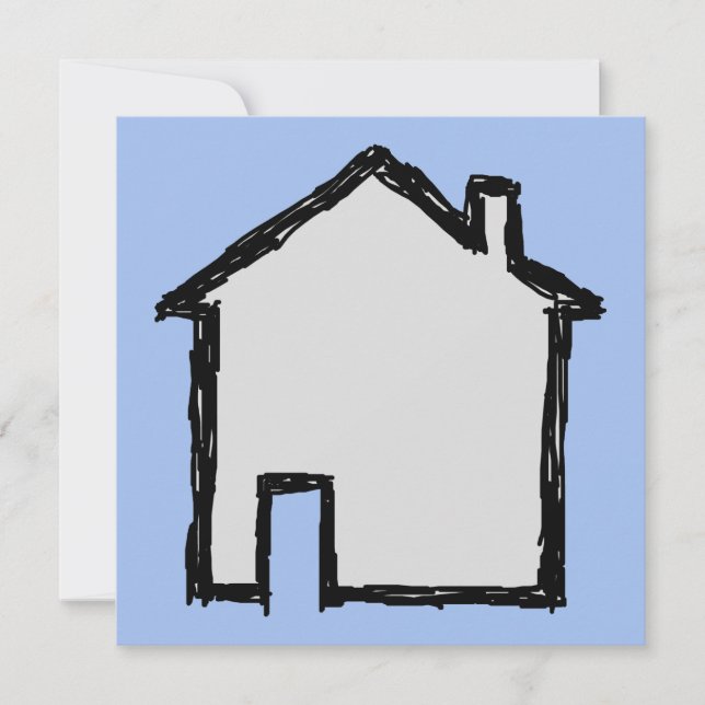 Sketch im Haus. Schwarz und Blau. (Vorderseite)
