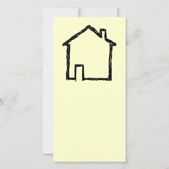 Sketch im Haus. Schwarz und Creme. (Vorderseite)