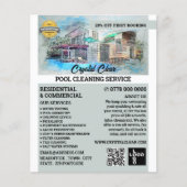 Sketch im Haus, Schwimmbad, Reinigung Flyer (Vorne)