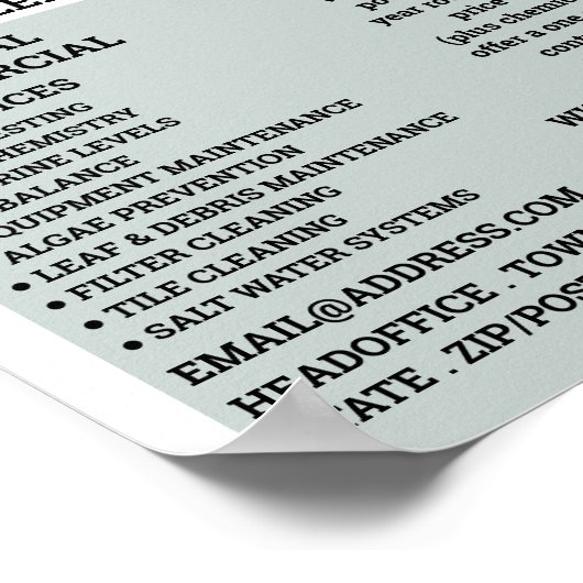 Sketch im Haus, Schwimmbad, Reinigung Poster (Ecke)