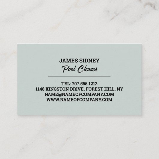 Sketch im Haus, Schwimmbad sauberer Visitenkarte (Rückseite)