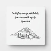 Sketch in pencil on Wall Motto with Psalm Plaque Fotoplatte (Vorderseite)