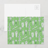 Sketch-Krokodile-Muster 2 Postkarte (Vorne/Hinten)