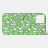 Sketch-Krokodile-Muster Case-Mate iPhone Hülle (Rückseite (Horizontal))